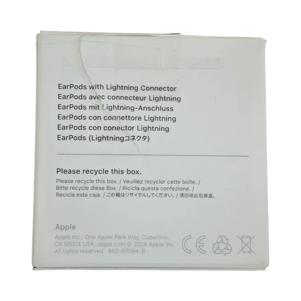 Qq5O Apple EarPods Lightning Connector In Ear Canal Model A1748 - Openbox